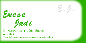 emese jadi business card